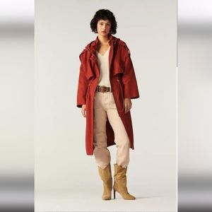 BA&SH TED Trench Coat (Hood and Drawstring)